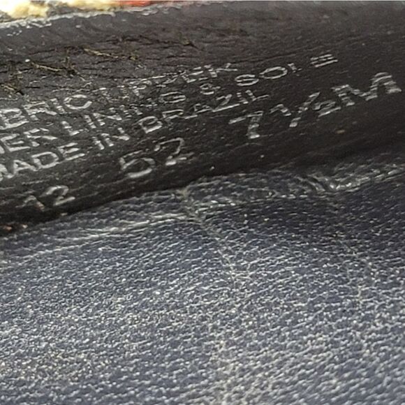 Tory Burch Bauer Reva Womens Ballet Flat Size 7.5 Striped Red Canvas Slip On - Picture 9 of 10